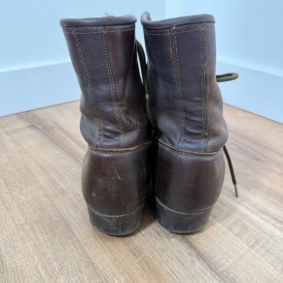 Laredo Leather Western Lace Up Boots Dark Brown Boho 8.5 - Picture 6 of 9